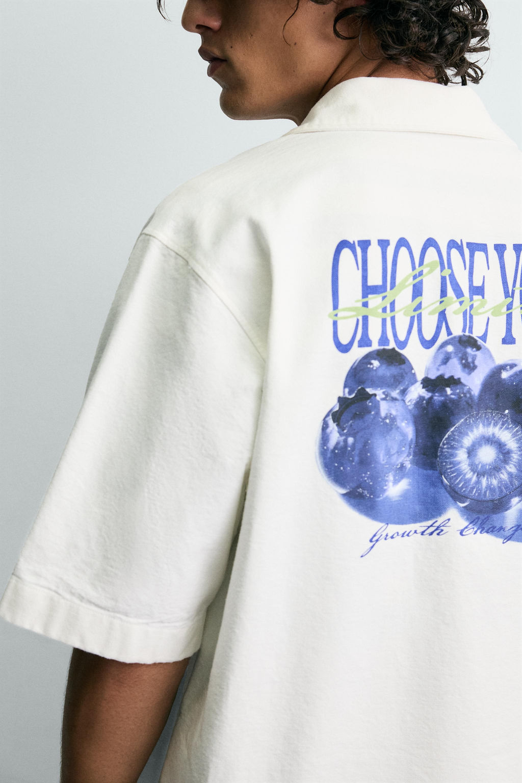 CAMISA LAVADA ESTAMPADO COMBINADO / Blanco - Zara фото 6