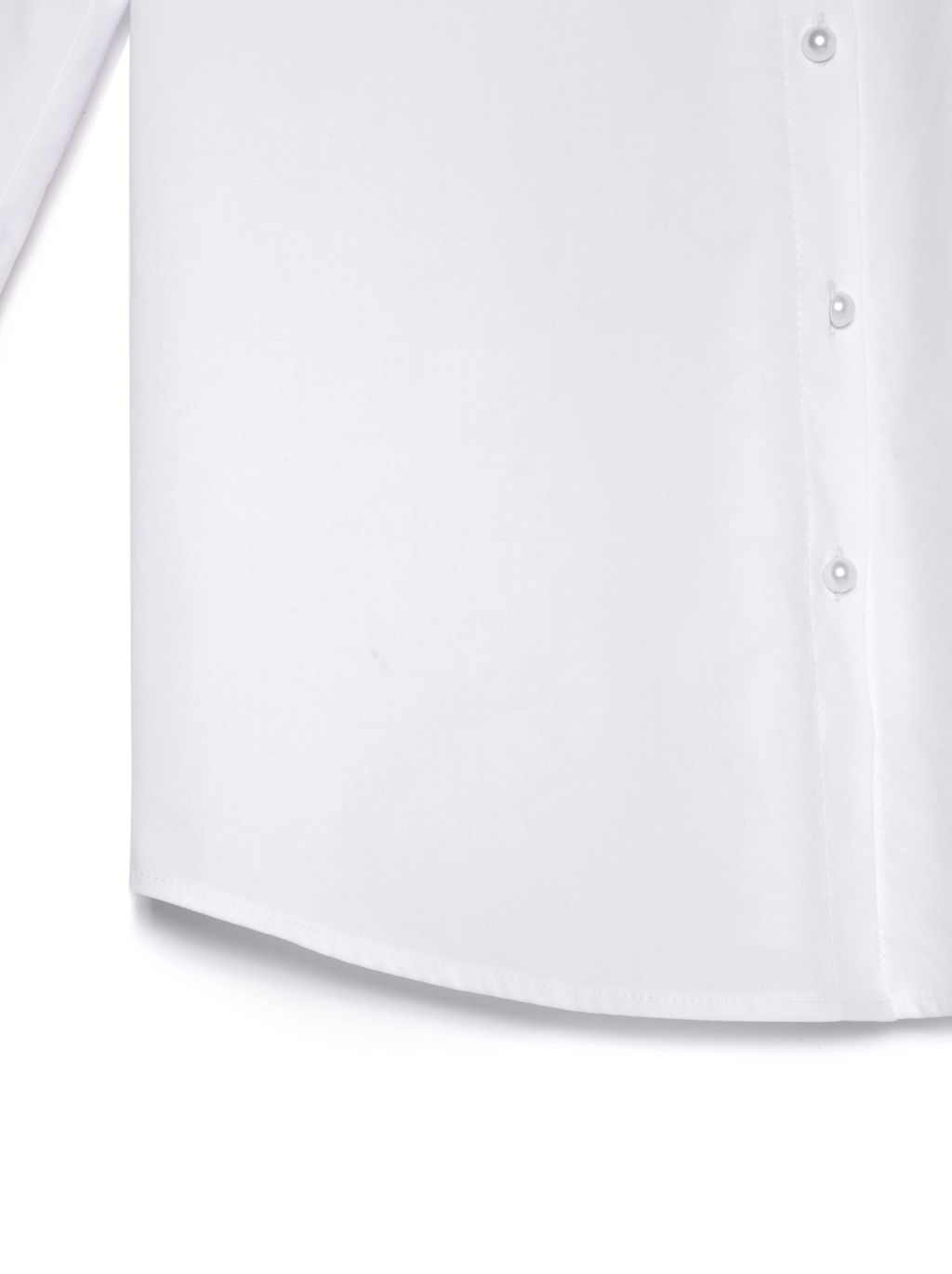 CONTE Однотонная хлопковая рубашка с декоративными пуговицами LBL 1041 white - Conte elegant фото 8