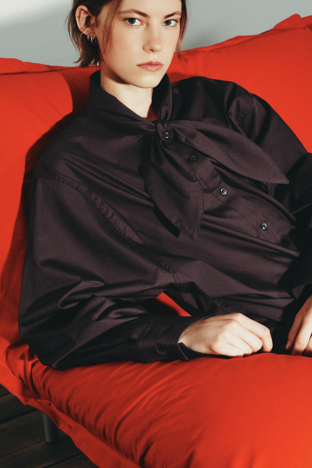 POPLIN NECKERCHIEF SHIRT - Zara фото 7