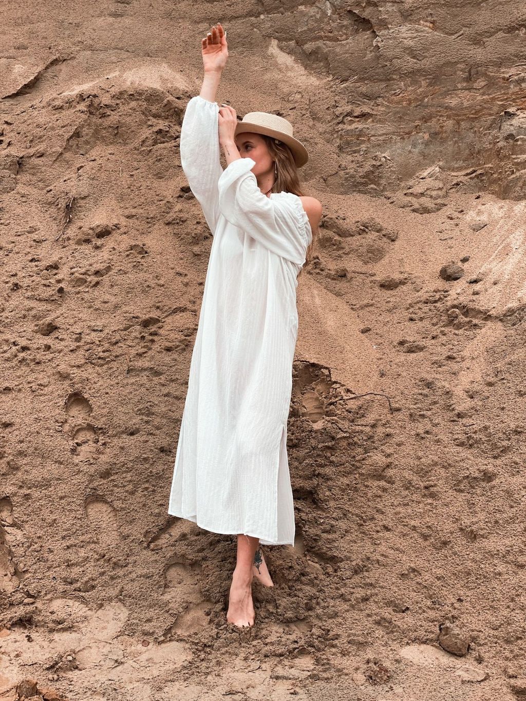 6866 Платье с открытыми плечами белое - Martichelli фото 6