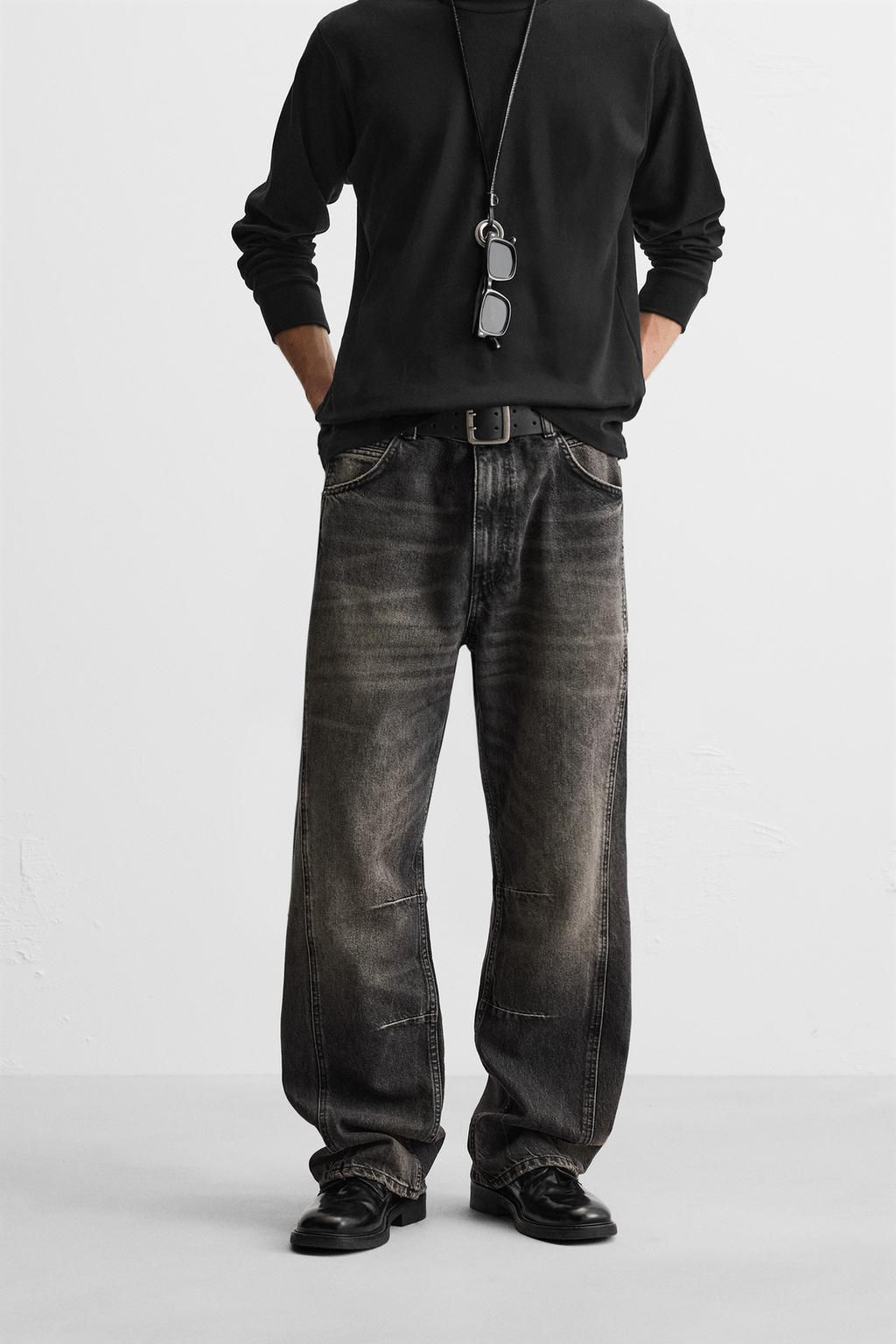 BAGGY JEANS WITH SEAM DETAIL - Zara фото 2