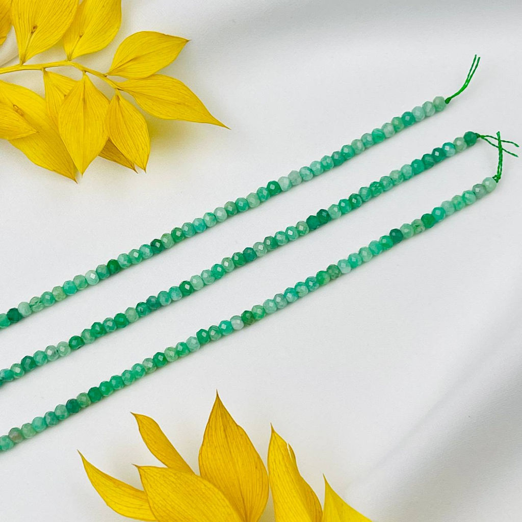Бусины для украшений из зеленого Берилла (130 бусин)