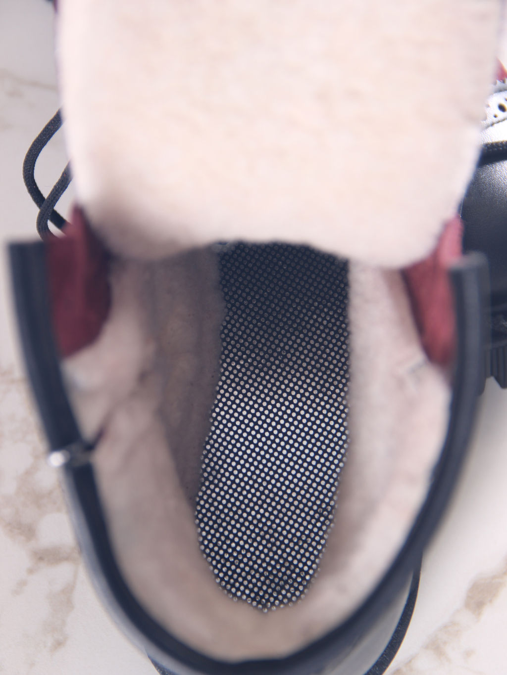 Ботинки 319.taskanabl.Бордо замша+черный/мех