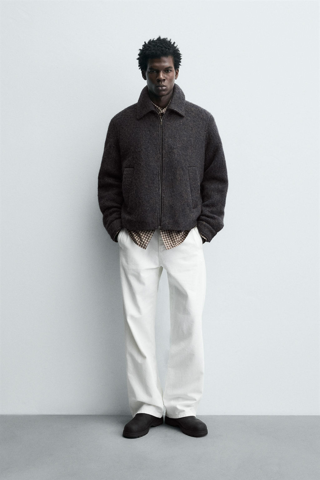 CROPPED TEXTURED OVERSHIRT