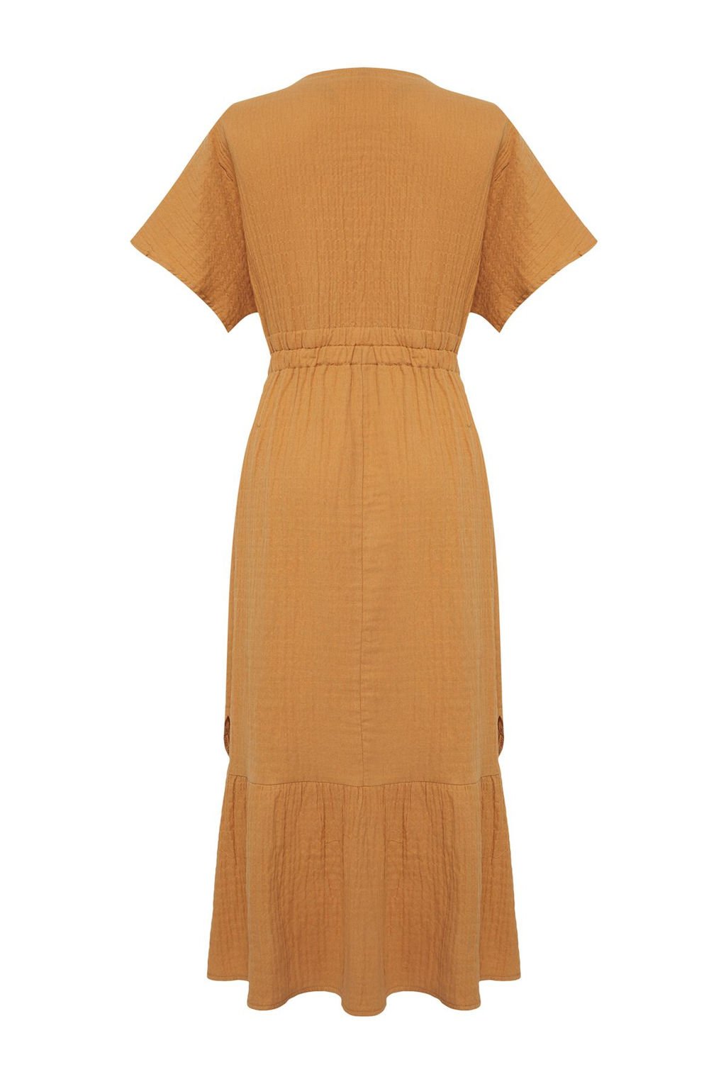 Bej Dokuma Buzgulu Maxi Plaj Elbise TBESS25EL00033 - Trendyolmilla фото 7