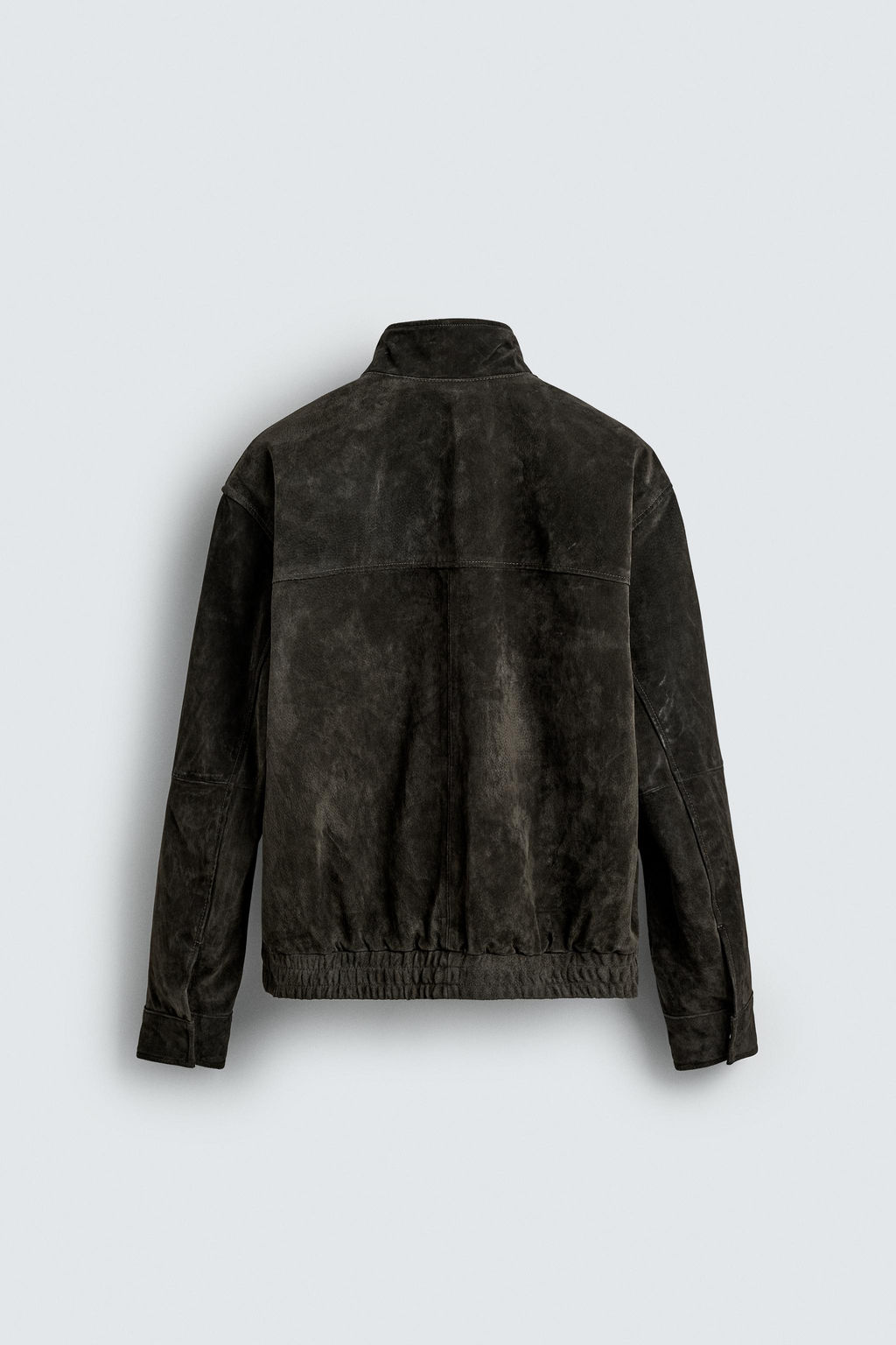 CAZADORA PIEL ANTE / Botella oscuro - Zara фото 8