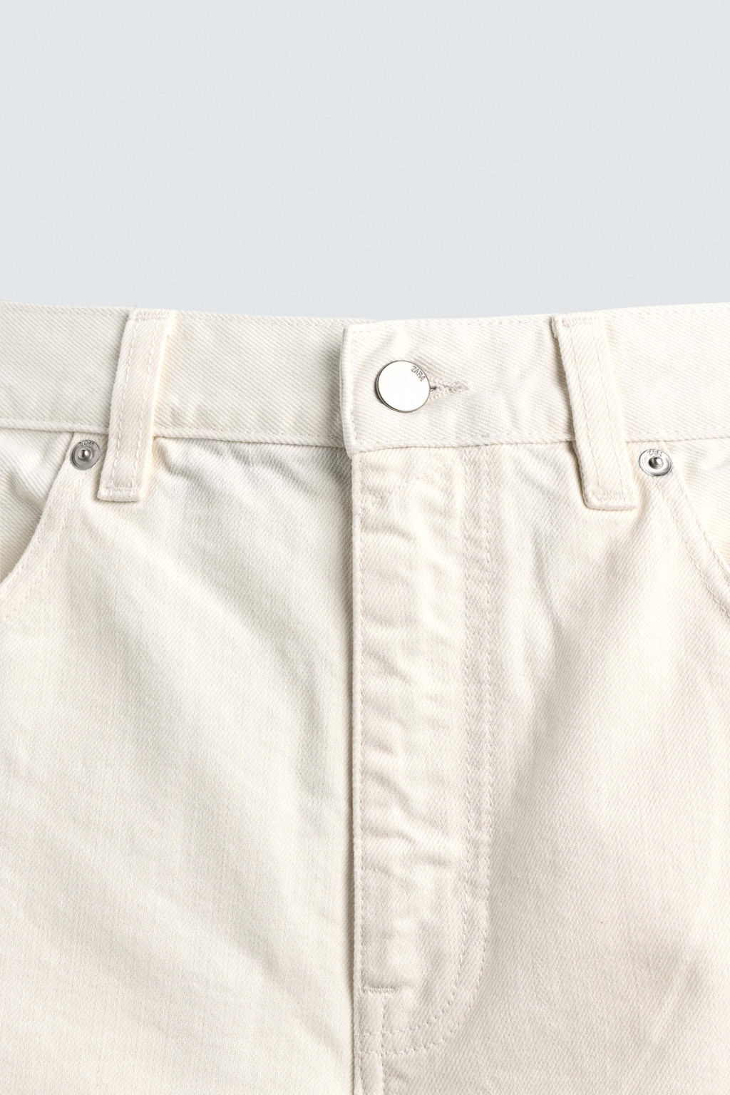 BERMUDA DENIM BAGGY FIT / Blanco roto - Zara фото 9