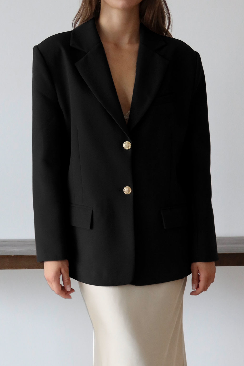 Siyah Normal/Regular Kal?p Dokuma Blazer Ceket TWOAW26BC00040