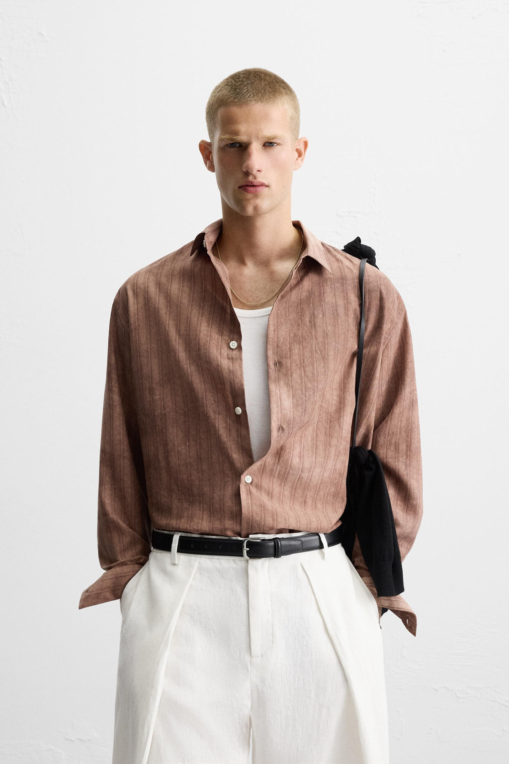 WASHED EFFECT STRIPED SHIRT - Zara фото 2