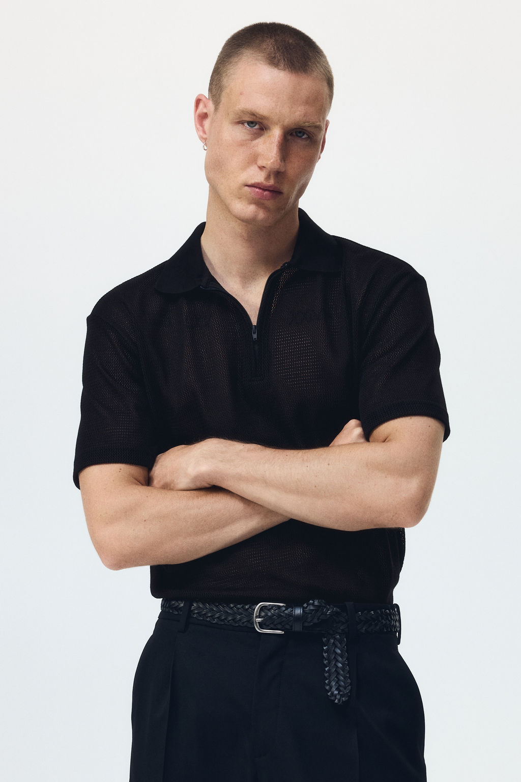 Polo en punto calado Regular Fit - H&m фото 4