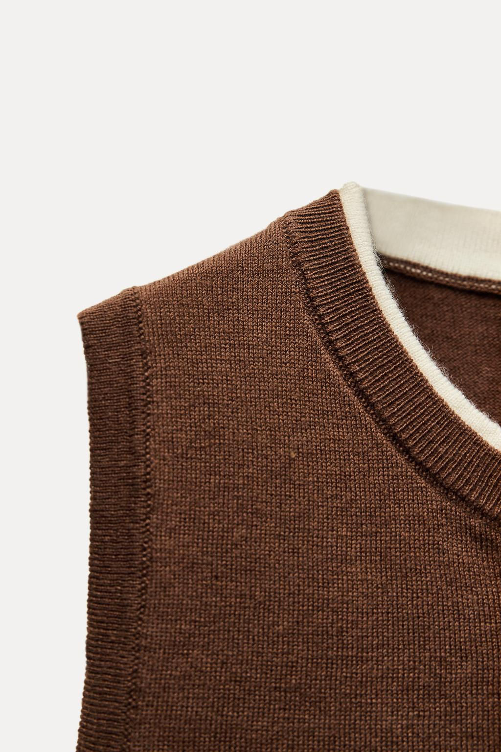 KNIT TOP WITH CONTRAST TRIMS - Zara фото 6