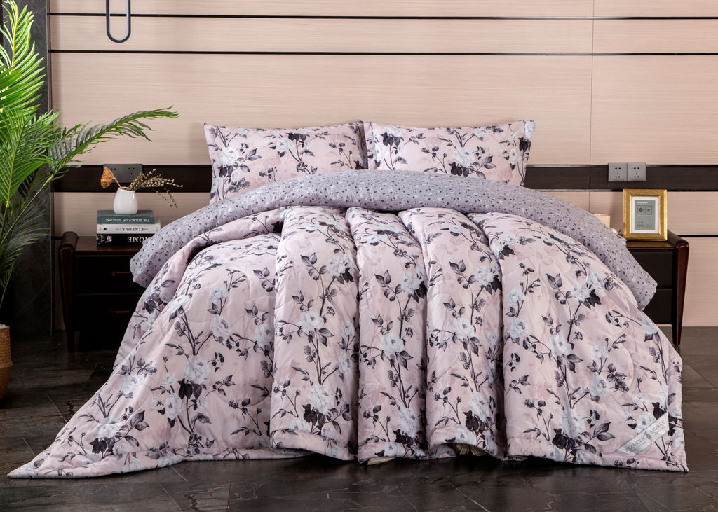 Комплект с одеялом Дора (латте серебро)