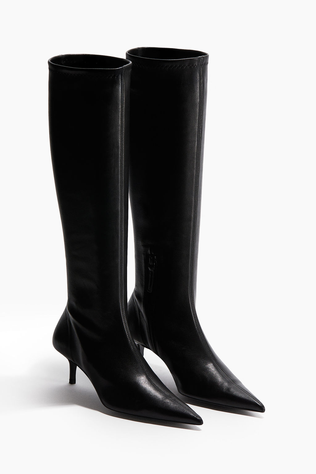 Botas calcet?n de piel con tac?n - H&m фото 7