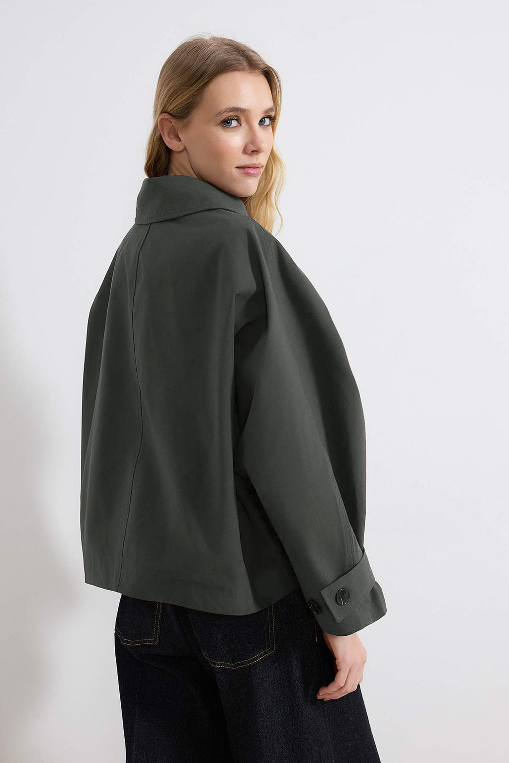 Kahverengi Desenli Astarl? Yumusak Tuseli Oversize K?sa Mont TWOSS26MO00013 - Trendyolmilla фото 8