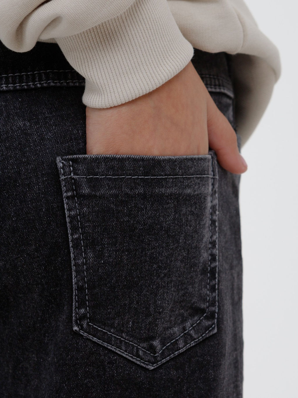 Джинсы-трубы утеплённые для девочек - Синий мир фото 14