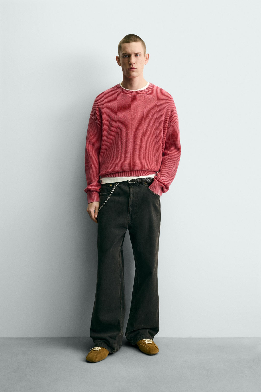 WASHED RIBBED TEXTURE JUMPER - Zara фото 9