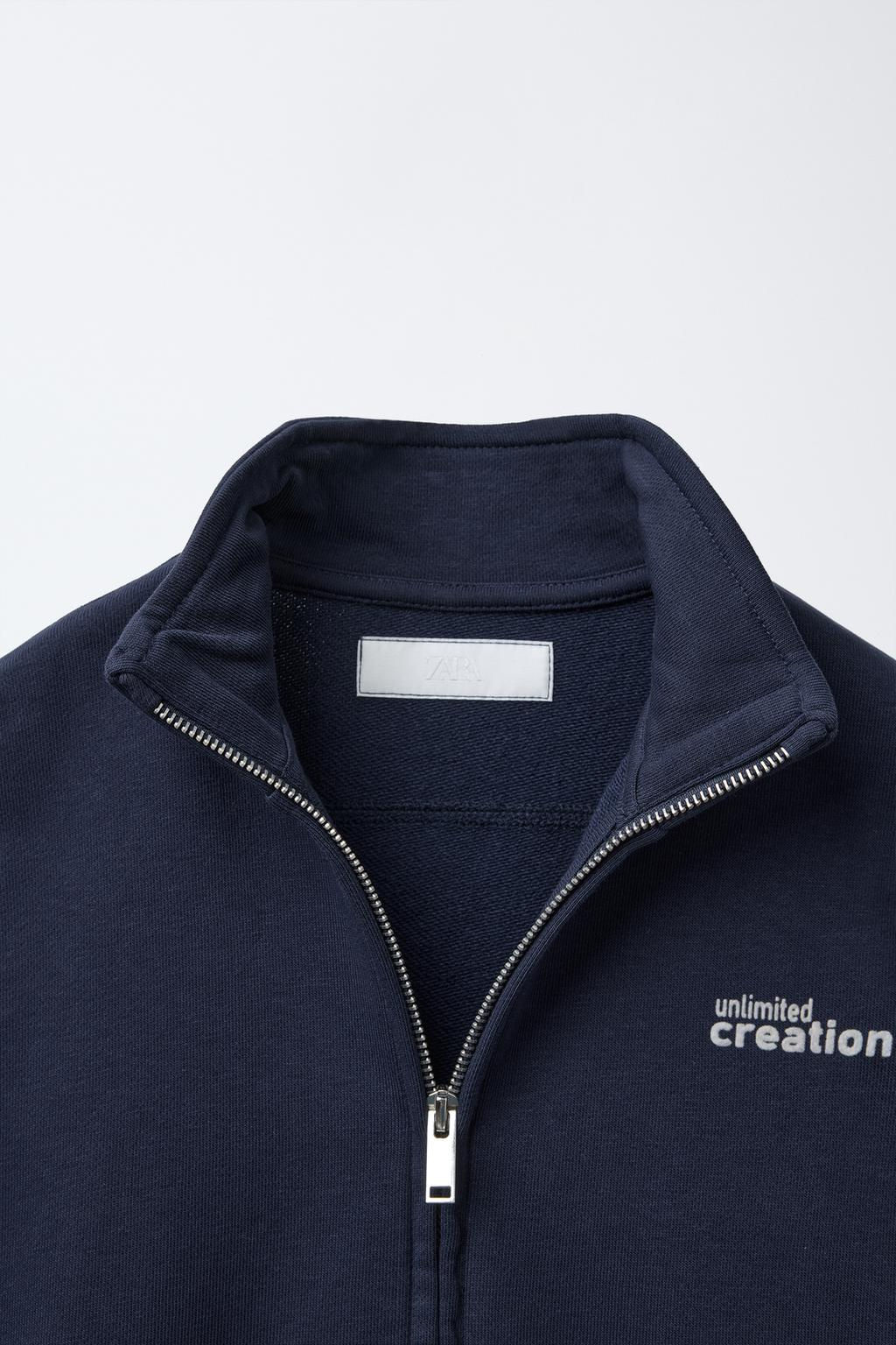 ZIP-UP SWEATSHIRT AND LABELLED BERMUDA SHORTS SET - Zara фото 5