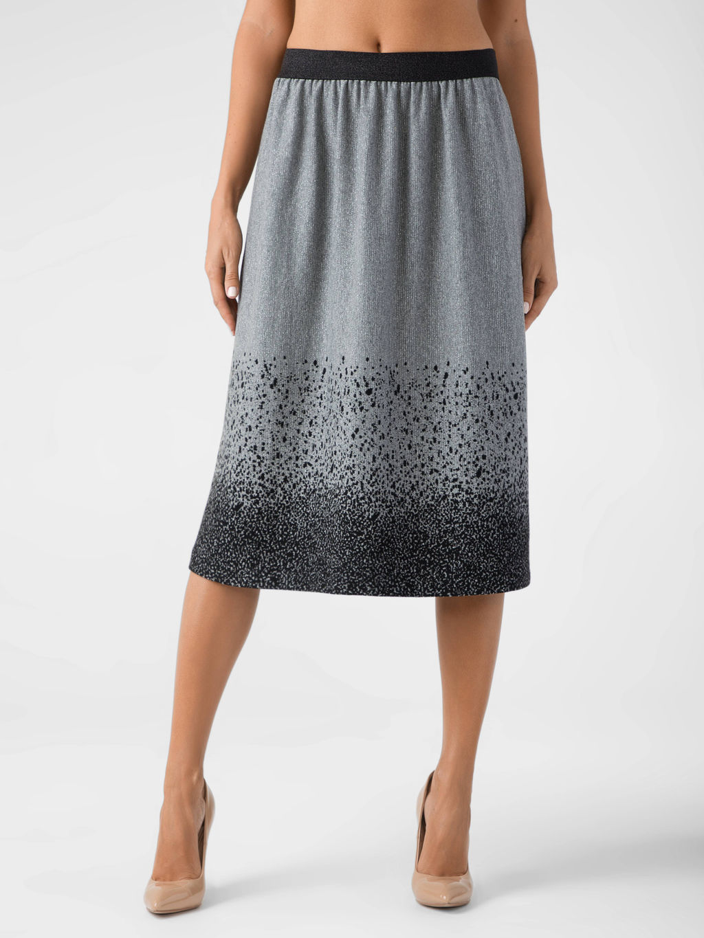 CONTE Юбка с эффектом градиента DORE grey gradient grey gradient