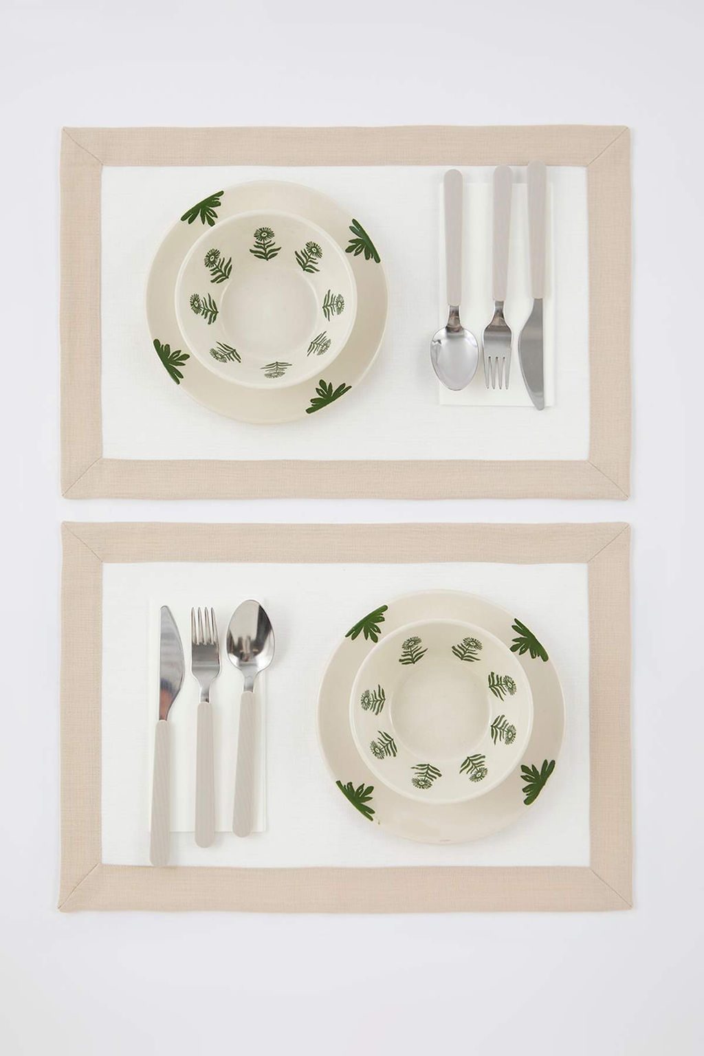 2li Renk Bloklu Amerikan Servis Seti 30x50cm TPHAW26RUN00000 - Trendyolmilla фото 2