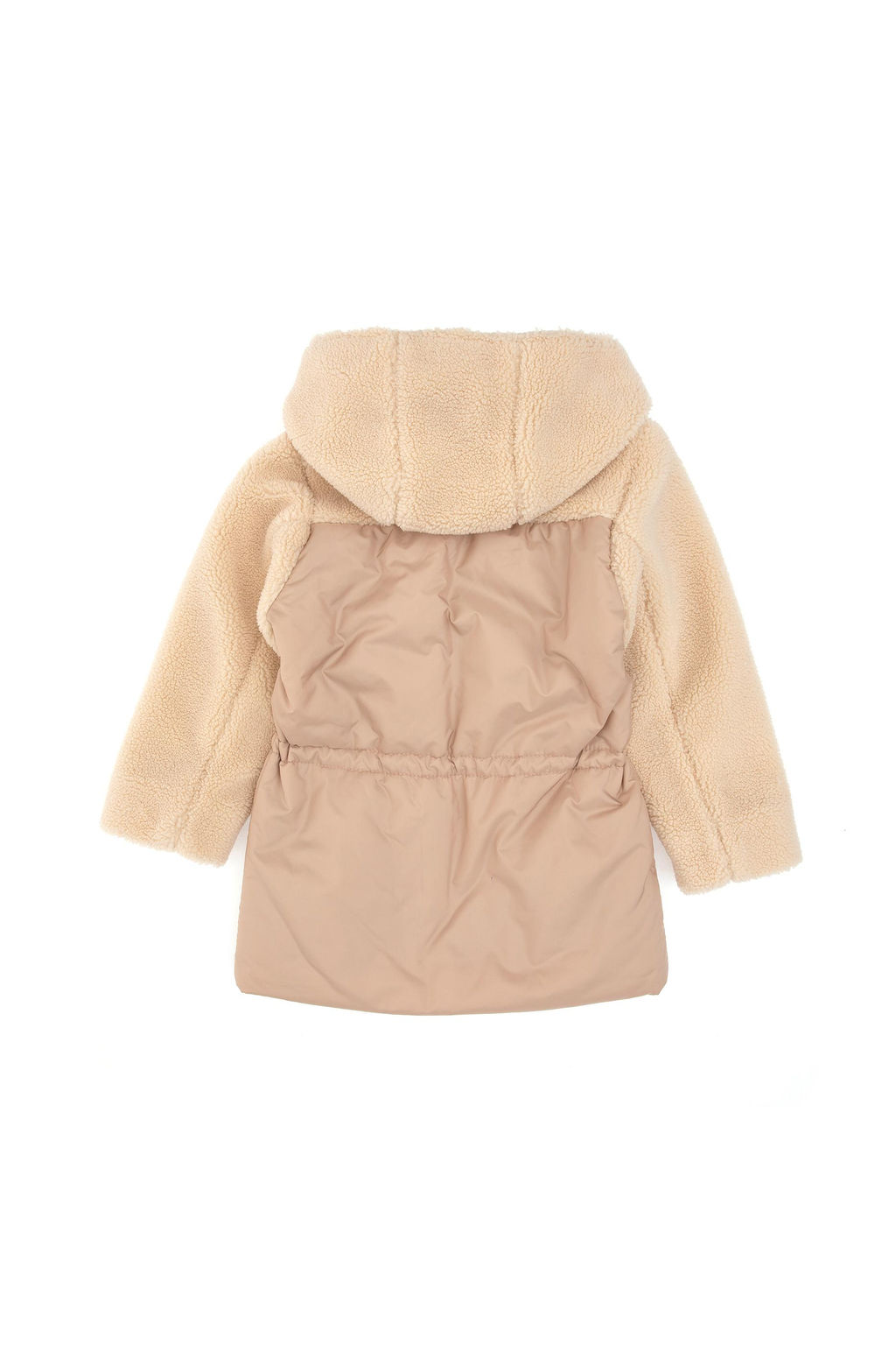 K_z _ocuk Ekru Deri Ceket