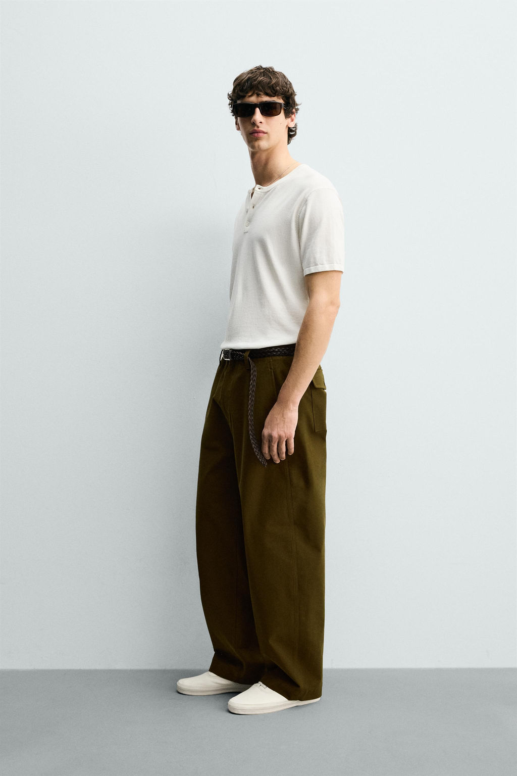 CAMISETA PUNTO CUELLO PANADERO / Crudo - Zara фото 4