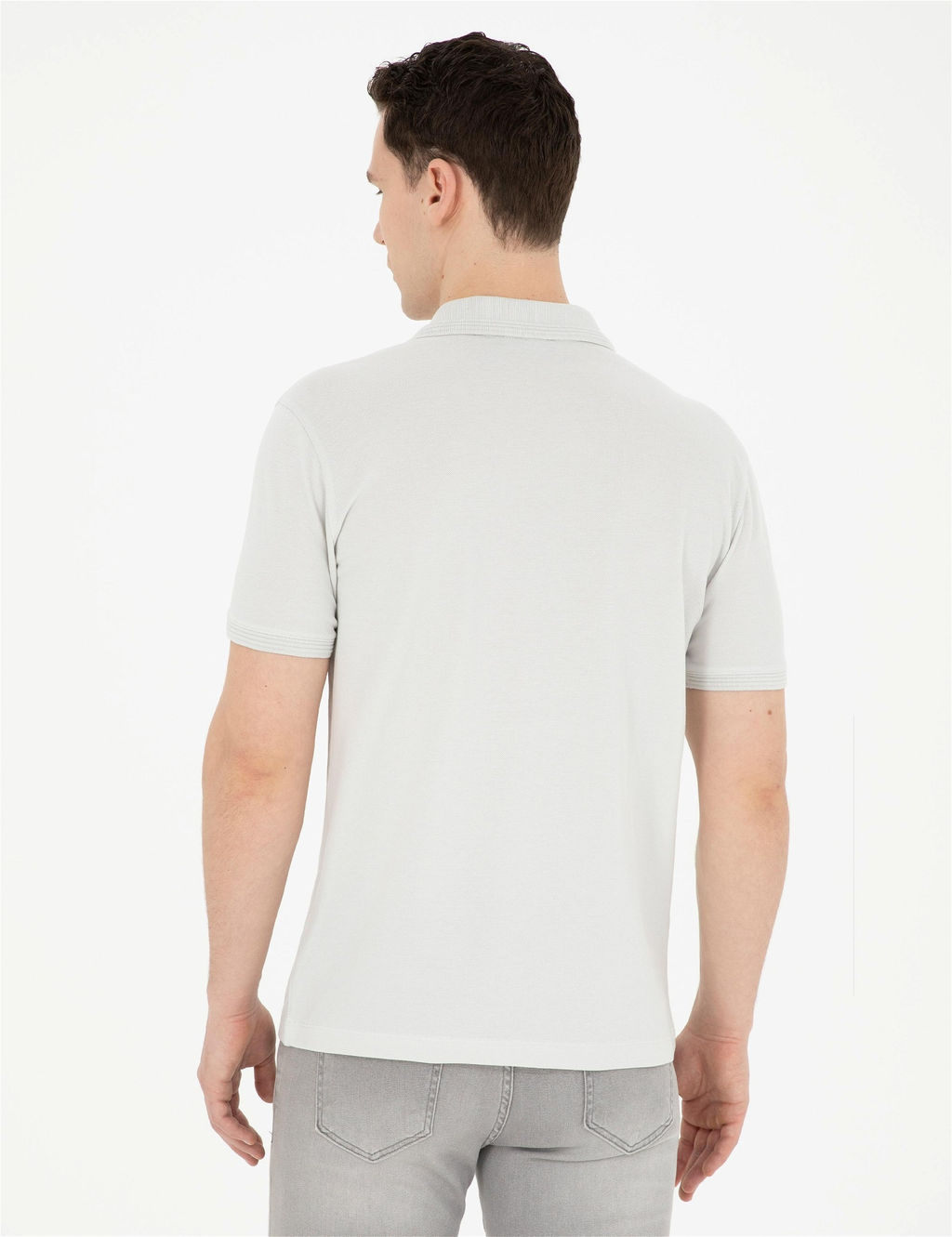 A__k Gri Slim Fit Basic Ti__rt - Pierre cardin фото 5