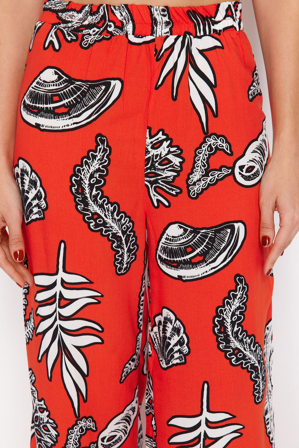 TRENDYOLMILLA Cicek Desenli Dokuma Plaj Pantolon TBESS24PL00021 фото 4