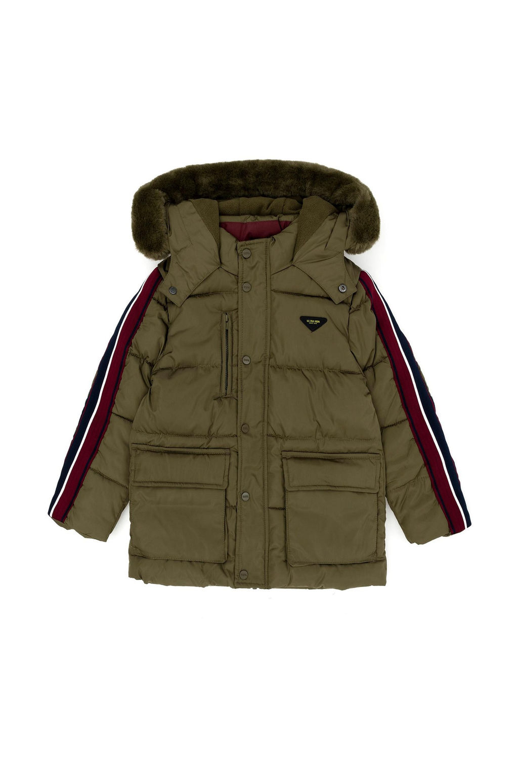 Пальто цвета хаки для мальчика - U.s. polo assn фото 4