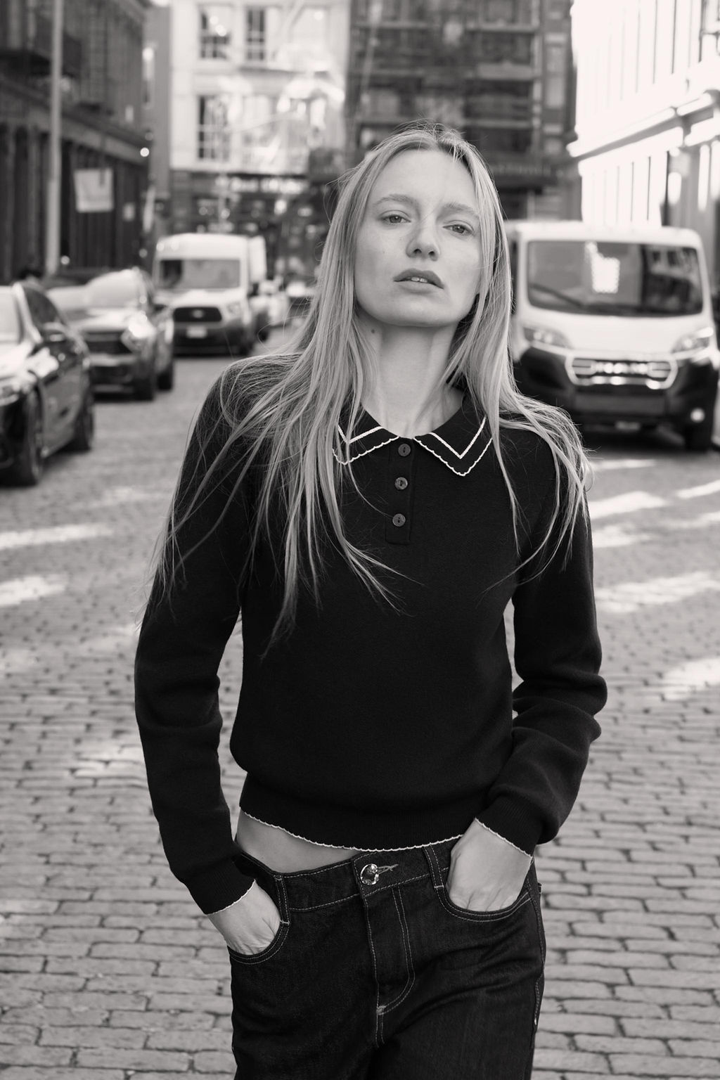 KNIT POLO SHIRT WITH CONTRAST TRIMS - Zara фото 4