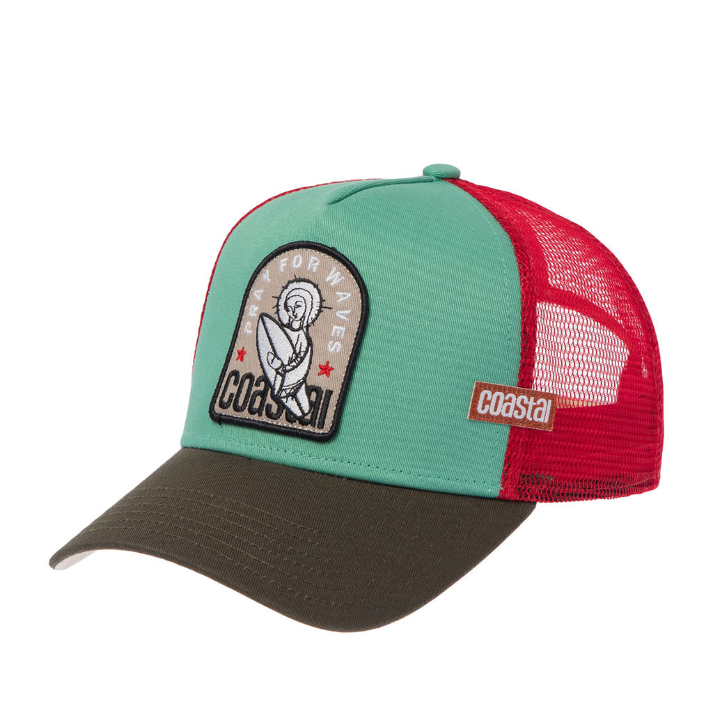 Бейсболка COASTAL арт. HFT Pray for Waves (бирюзовый / коричневый)