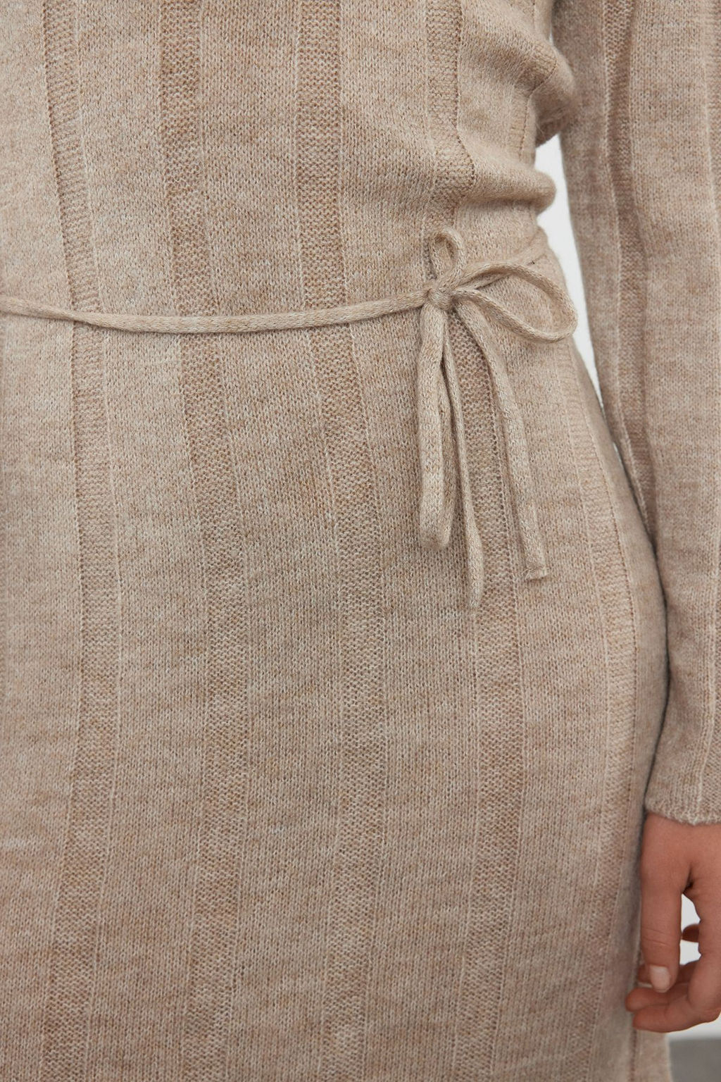 Vizon Maxi Triko Yumusak Dokulu Baglama Detayl? Elbise TWOAW25EL00031 - Trendyolmilla фото 4