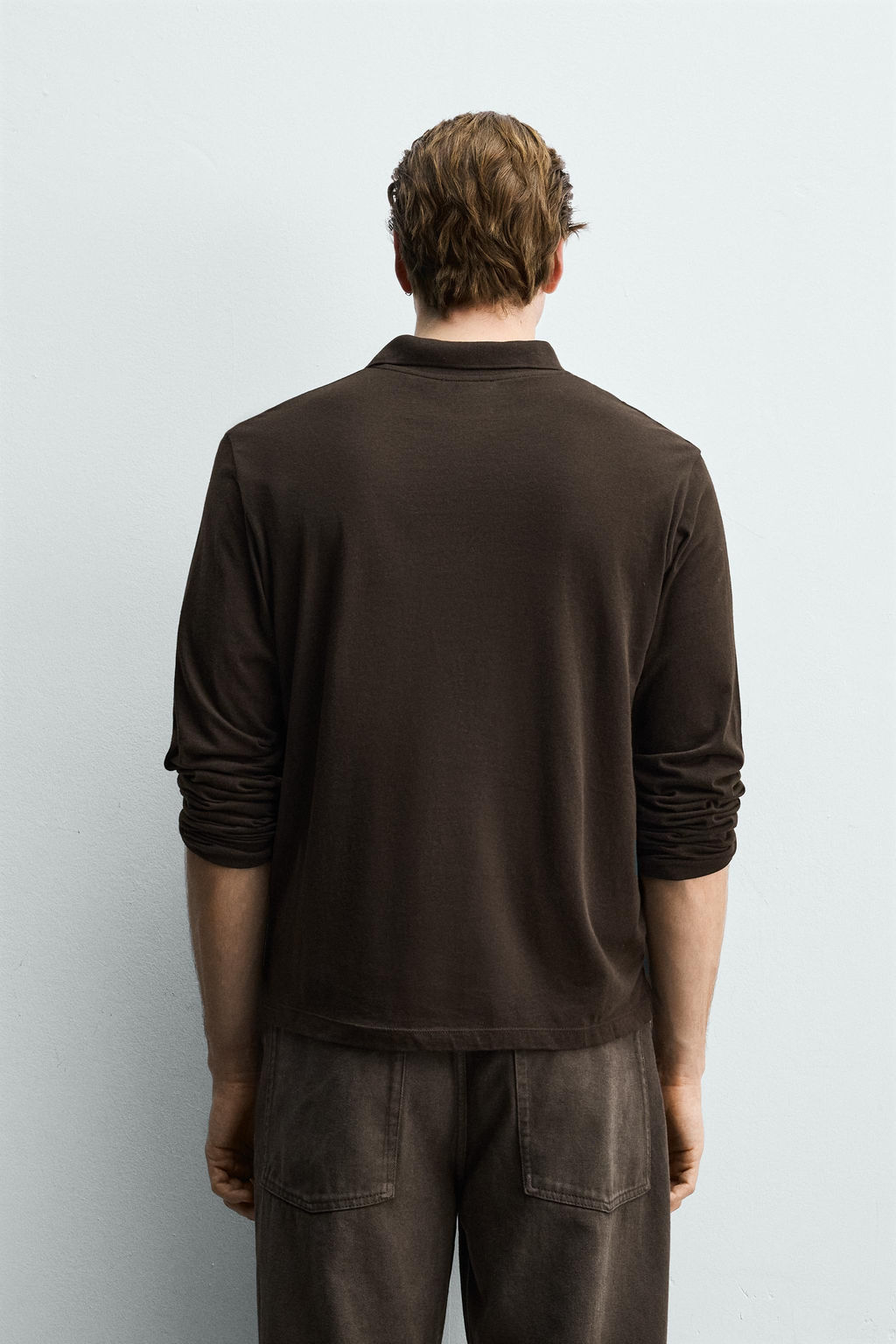 POLO REGULAR FIT ESTRUCTURA ALGOD?N / Marr?n - Zara фото 3