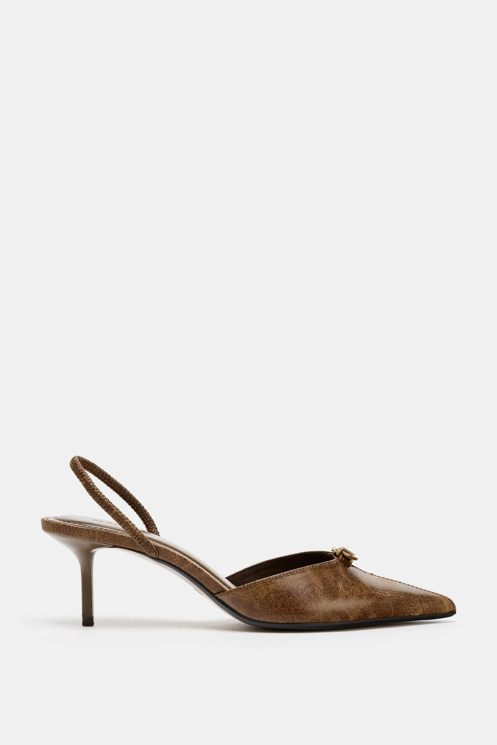 BUCKLED SLINGBACK SHOES - Zara фото 8
