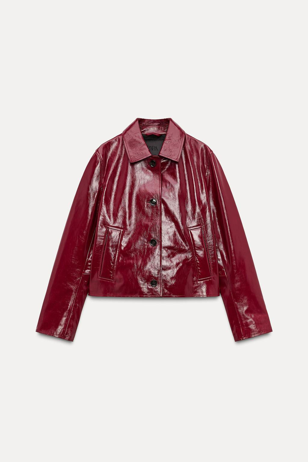 100% LEATHER JACKET ZW COLLECTION LIMITED EDITION - Zara фото 4