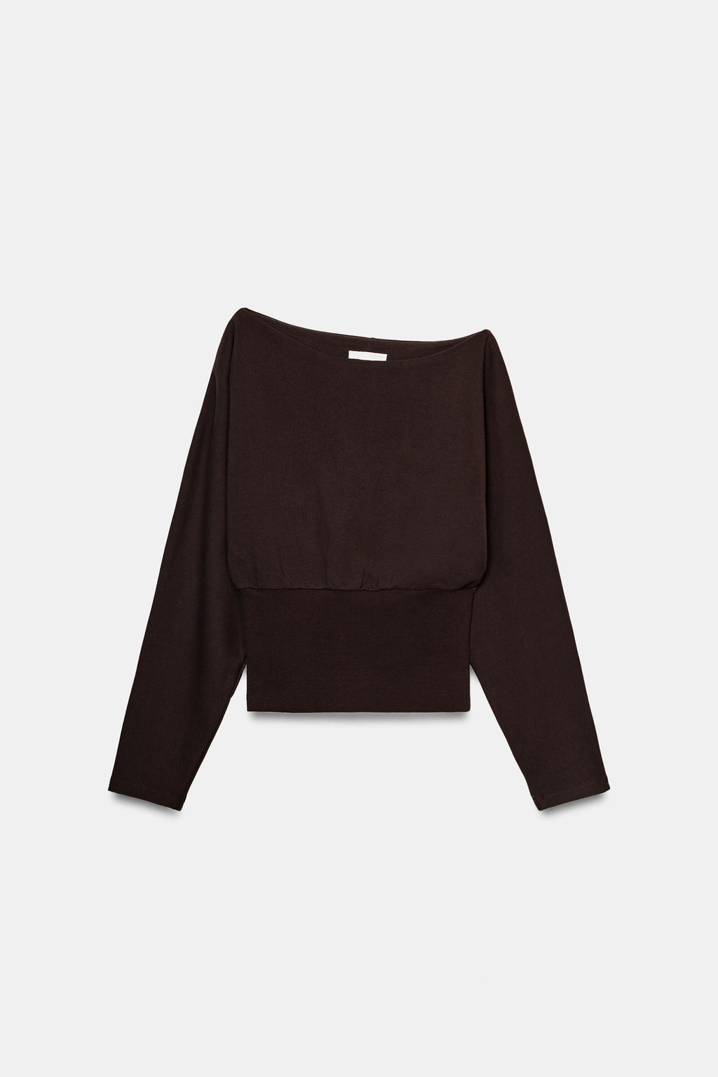 SUDADERA ASIM?TRICA ALGOD?N / Chocolate - Zara фото 7