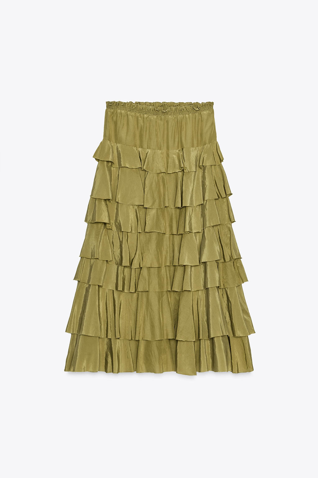 ZW COLLECTION MIDI SKIRT WITH RUFFLES - Zara фото 13