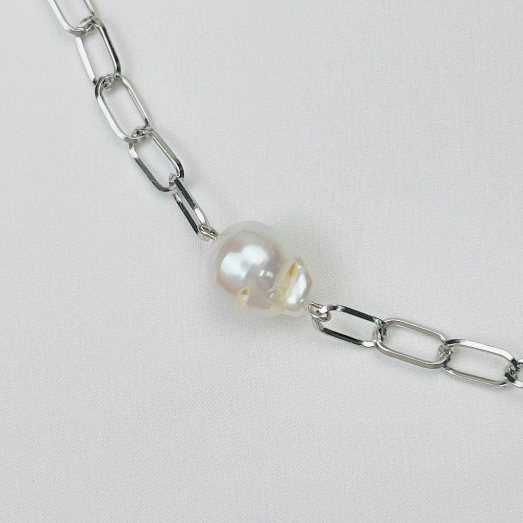 Чокер на цепочке с Жемчугом 38 см +