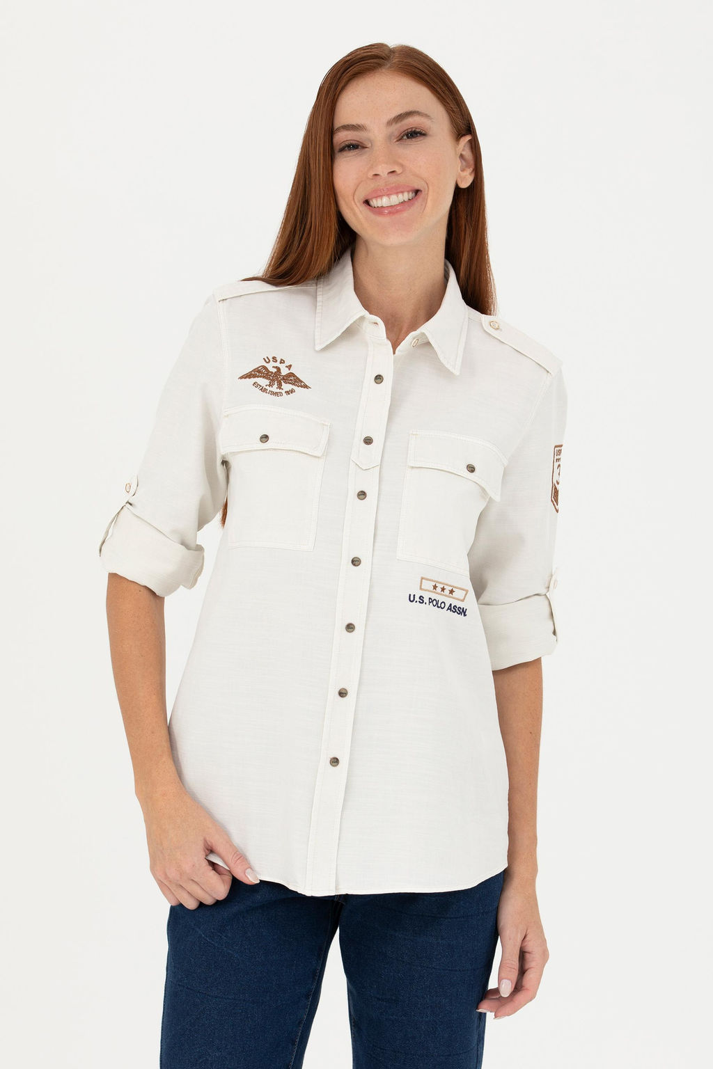 Женская рубашка с длинным рукавом Stone - U.s. polo assn фото 15