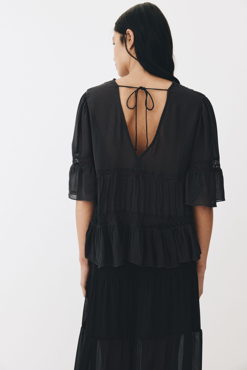 Blusa de viscosa con detalles de encaje - H&m фото 4