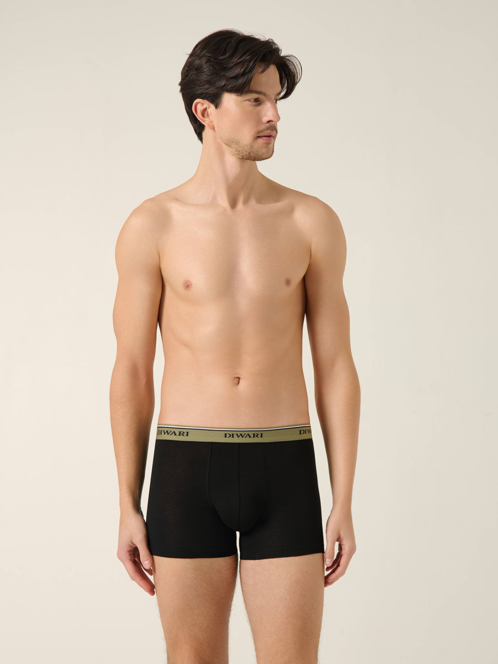 DIWARI PREMIUM MSH 1568 Трусы мужские (бандероль) black-khaki strip - Conte elegant фото 2