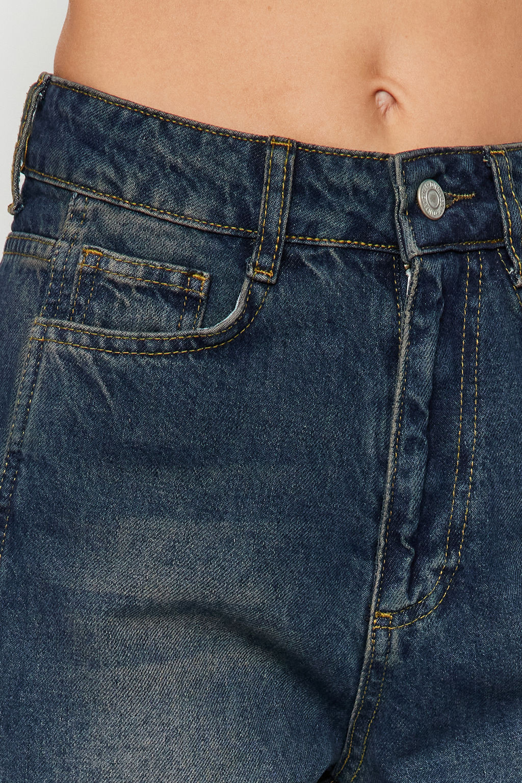 Ac?k Mavi Yuksek Bel Genis Paca Wide Leg Jeans TWOAW24JE00313 - Trendyolmilla фото 11