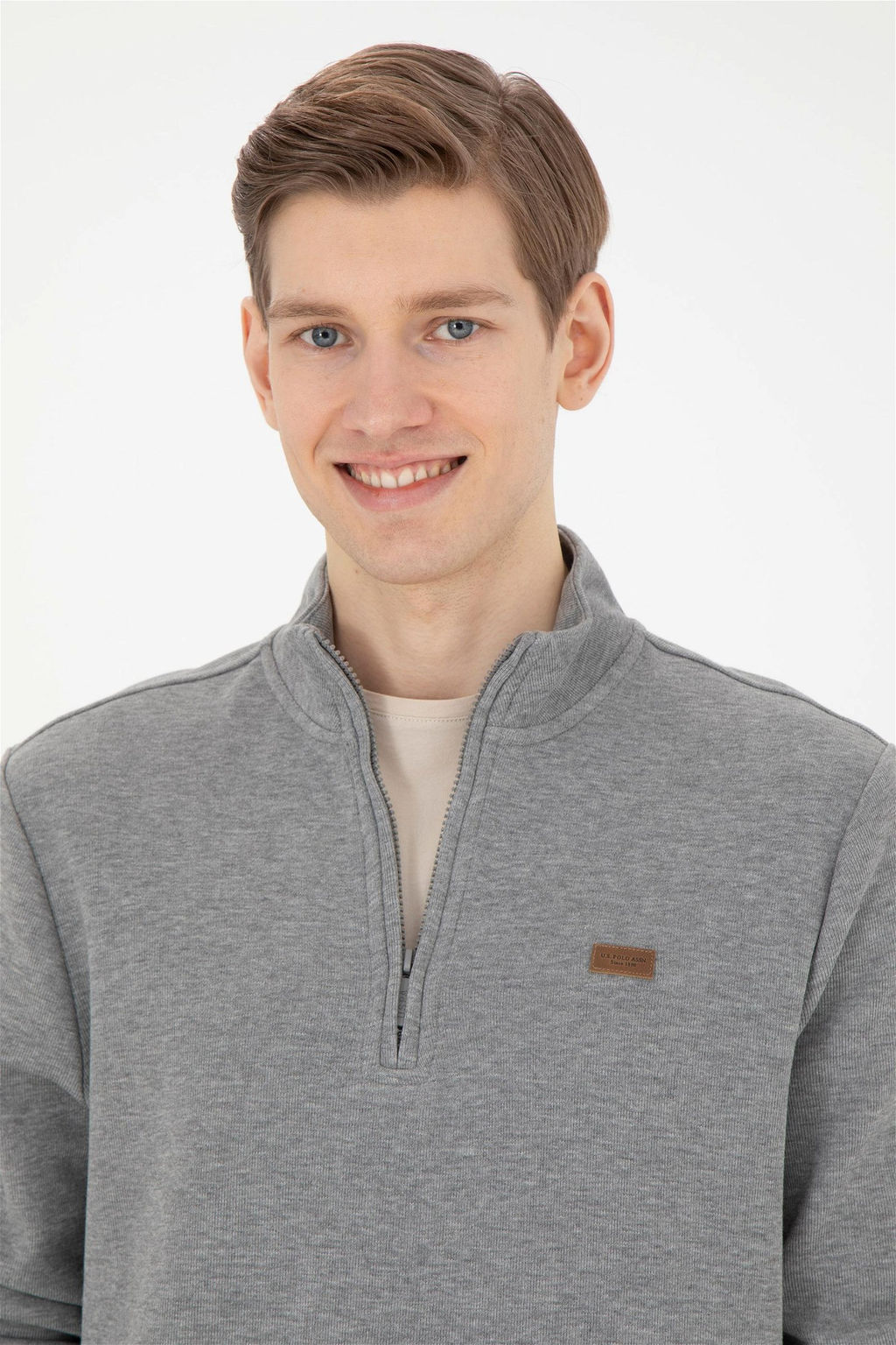 Мужской серый меланжевый свитшот Неожиданная скидка в корзине - U.s. polo assn фото 2