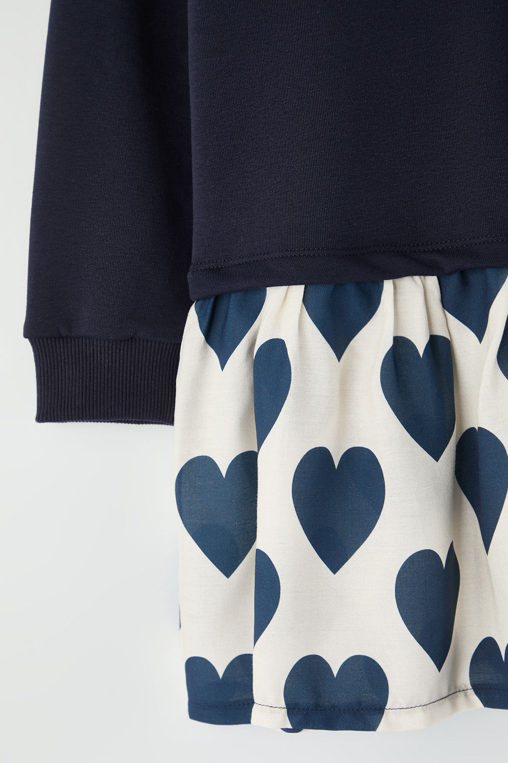 Mavi Yaz? Bask?l? Bisiklet Yaka A-line Orme K?z Cocuk Elbise TKDAW26EL00008 - Trendyolmilla фото 2