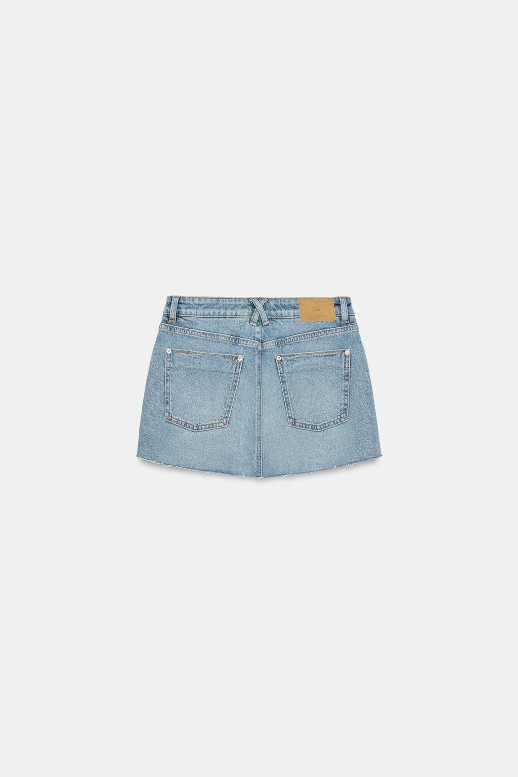 FALDA PANTAL?N Z1975 DENIM BAJO SIN COSTURAS / Azul medio - Zara фото 7
