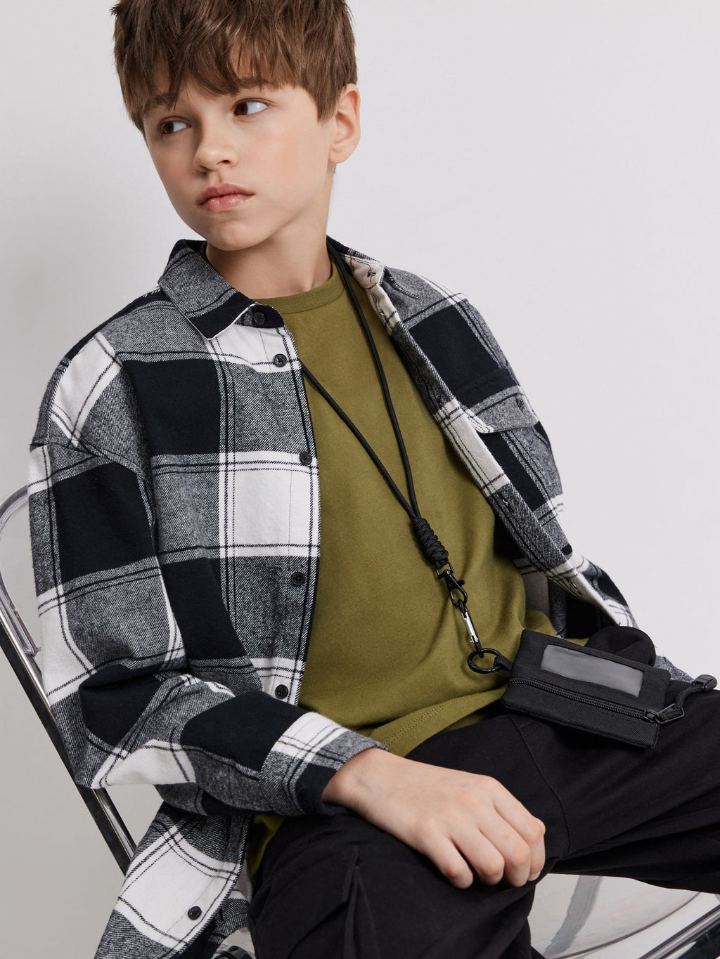 ACOOLA / Футболка детская для мальчиков Eclair хаки  фото 4