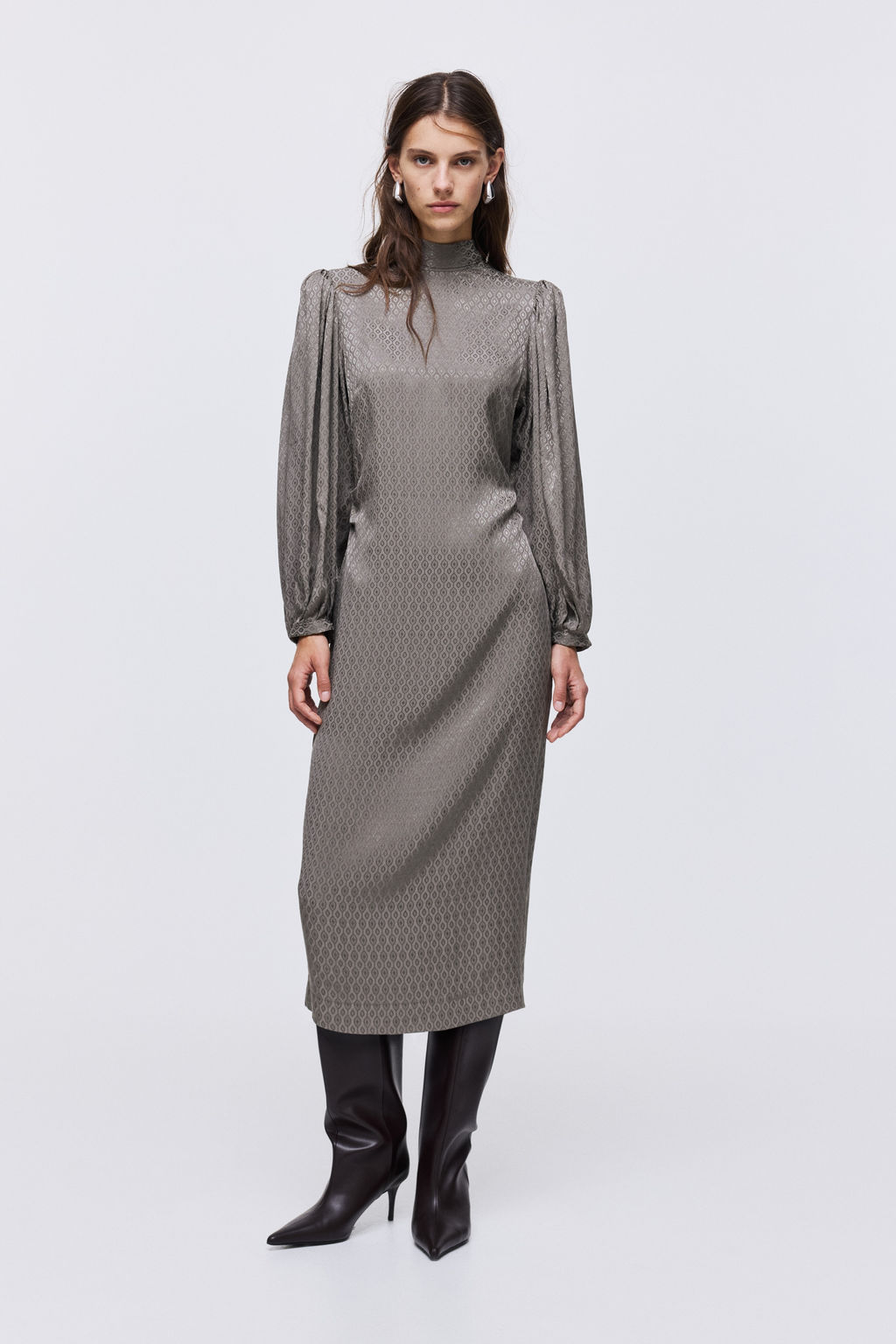 Vestido de sat?n con lazada - H&m фото 6