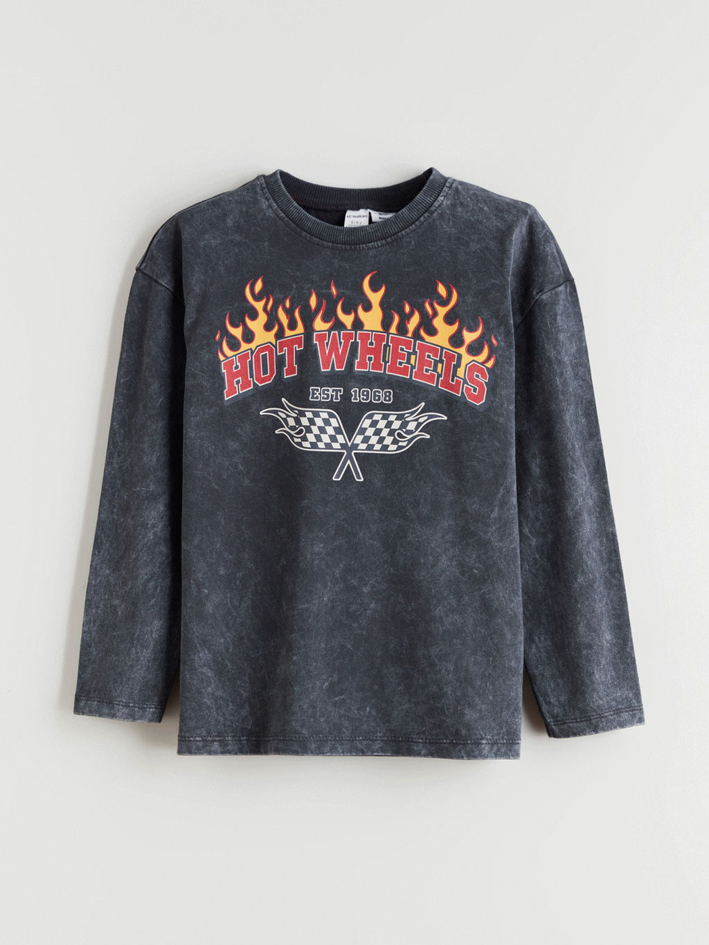 Bisiklet Yaka Hot Wheels Bask?l? Erkek ?ocuk Ti??rt