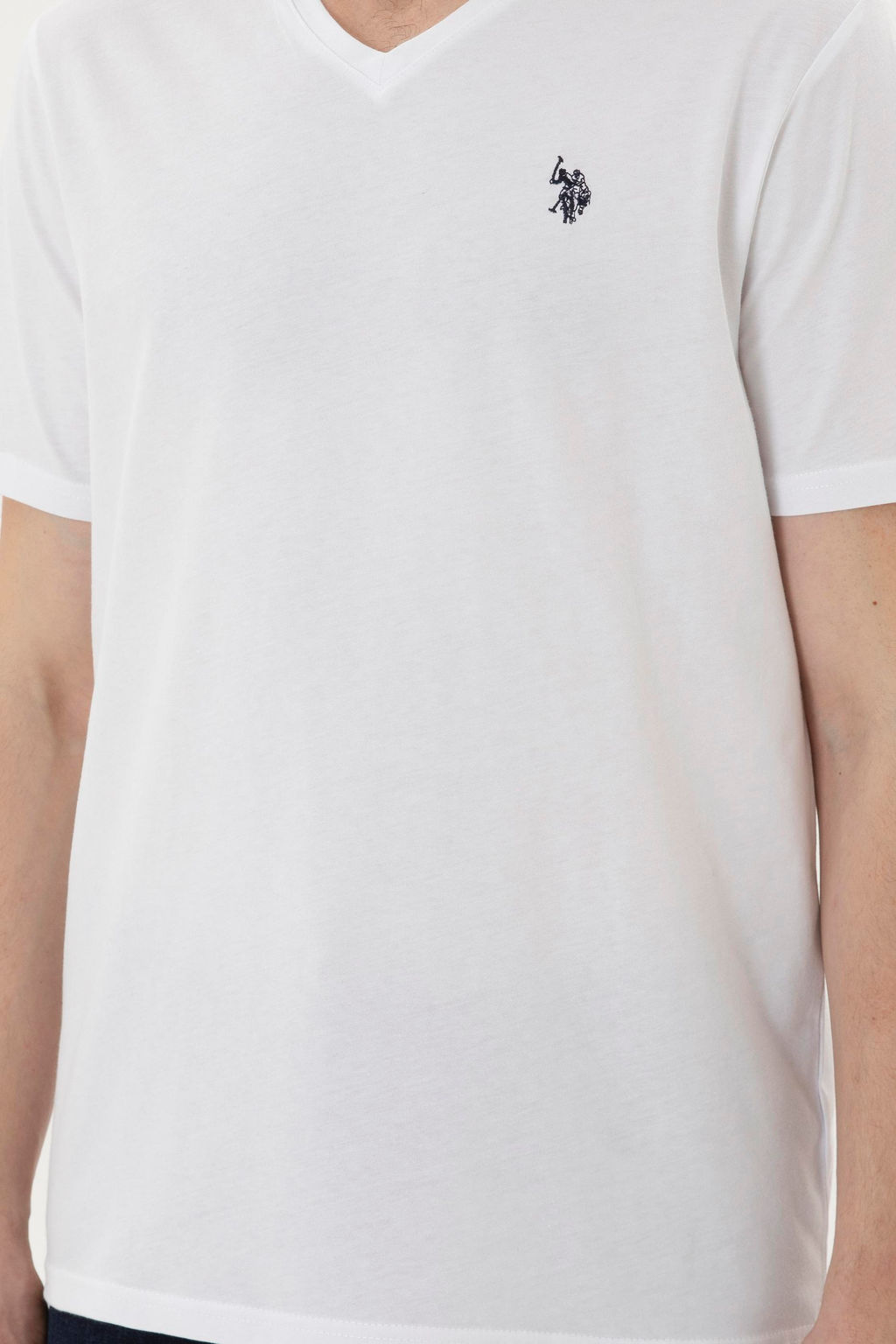 Мужская белая базовая футболка Неожиданная скидка в корзине - U.s. polo assn фото 6