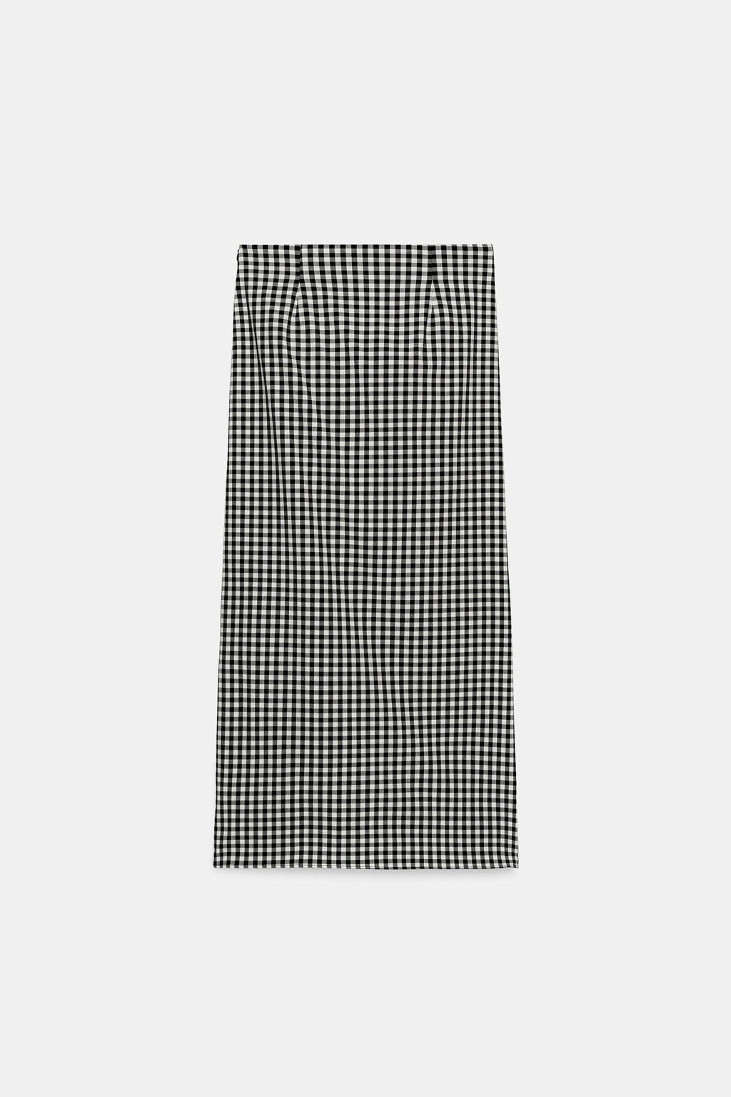 DRAPED GINGHAM SKIRT - Zara фото 9