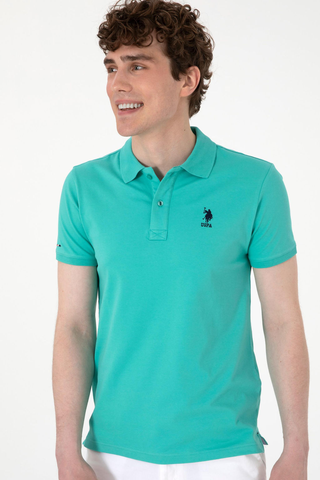 Erkek Slim Fit Polo Yaka Mint Basic Ti__rt - U.s. polo assn фото 3